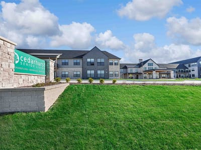 Exterior view of Cedarhurst Senior Living building