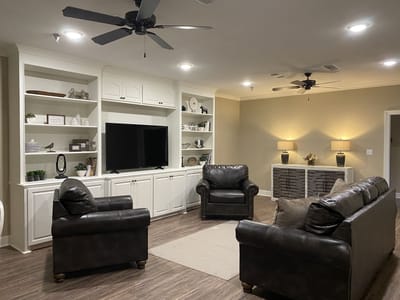 Common area with comfortable seating and decor