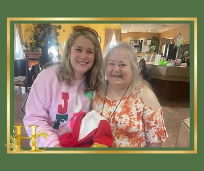 Residents enjoying time together in a common area