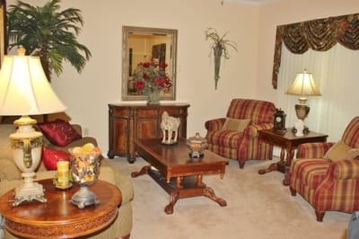 Cozy common area with comfortable seating and decor