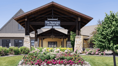 Exterior view of The Terraces at Buffalo Hill entrance