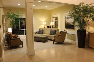 Cozy seating area in the facility's common space