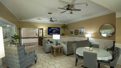 Interior common area with seating and decor