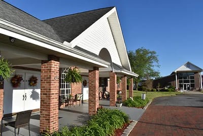 Exterior view of Caremoor Retirement Center