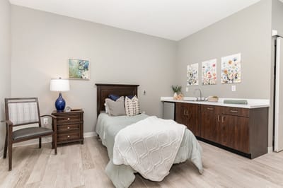 Cozy private resident room with modern amenities