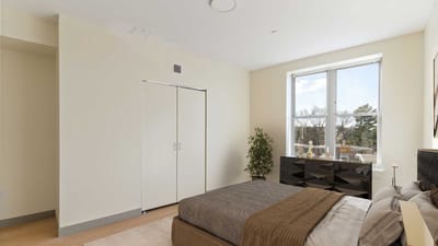 A spacious resident room with natural light