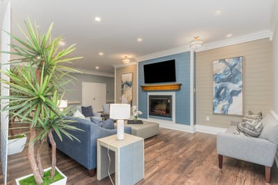 Bright common area with comfortable seating and modern decor