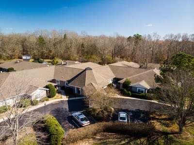Aerial view of the Mint Hill Senior Living facility.