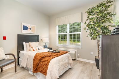 Cozy private resident room with natural light