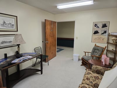 Cozy common area with seating and decor