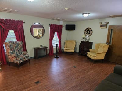 Cozy interior common area with seating