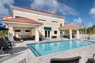 Outdoor pool area at the facility