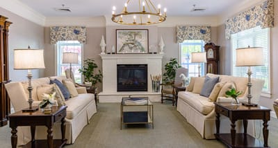Cozy common area with comfortable seating and decor