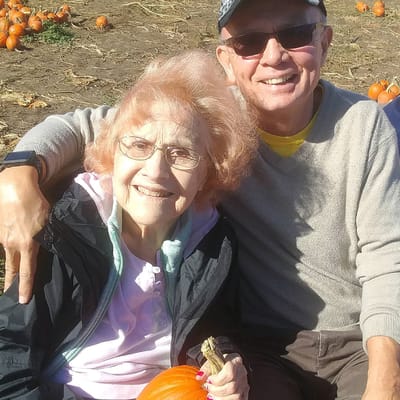 Residents enjoying a day at a pumpkin patch