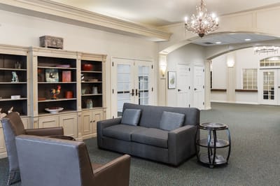 Bright and inviting common area with comfortable seating