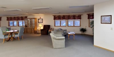 Interior view of a common area in the facility