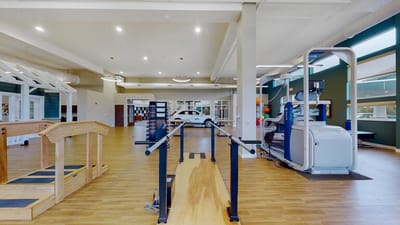 Interior view of a rehabilitation gym area
