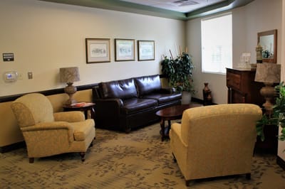Cozy common area with seating and decor