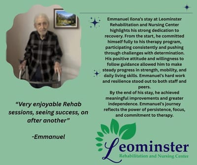 Resident Emmanuel Ilona with a personal quote.