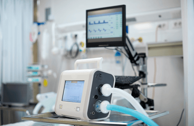 Medical equipment in a healthcare setting.