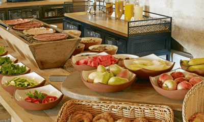 A spread of fresh food items in bowls