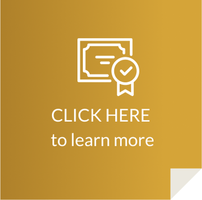 Iconic certification image with text