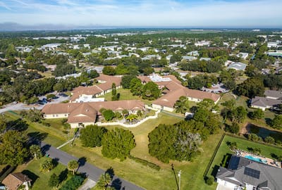Aerial view of Oakpark Health & Rehabilitation Center.