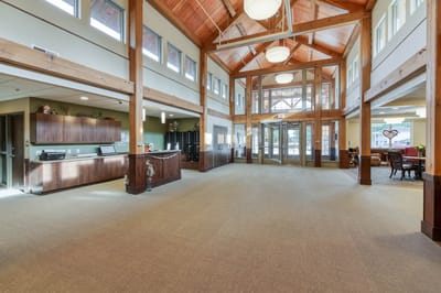Inside view of a welcoming lobby area