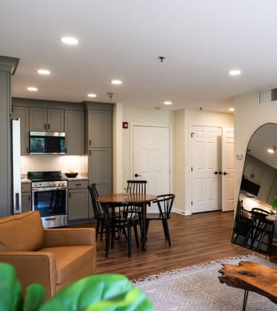 Bright and modern interior of a living space
