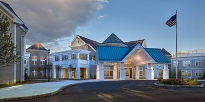 Exterior view of the Francis E Parker Memorial Home entrance