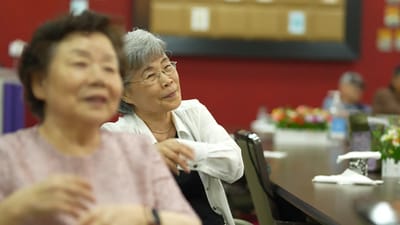Residents enjoying an activity in the common area