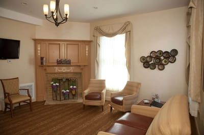 Cozy common area with seating and decor