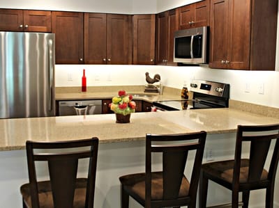 Well-equipped kitchen space with modern appliances