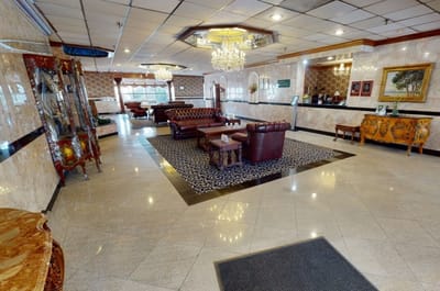 Interior view of a lobby area with elegant furniture