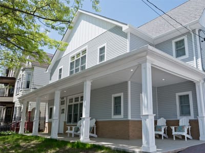 Exterior view of a residential-style assisted living facility