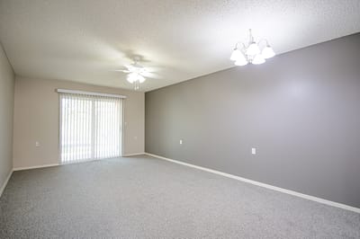 Bright interior of a resident's living room