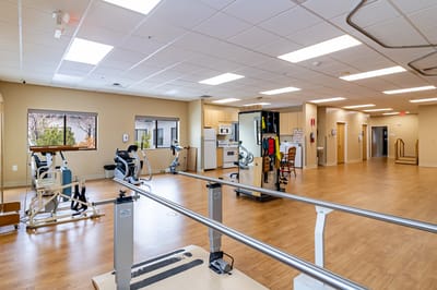 Interior view of a rehabilitation therapy room