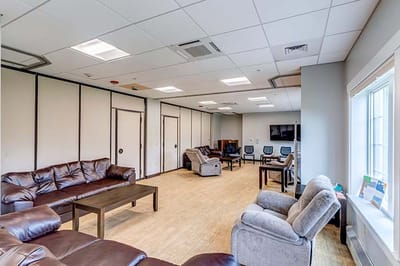 Common area with seating and tables