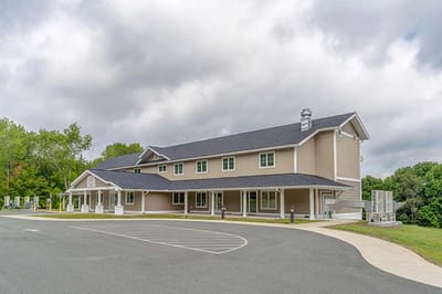 Exterior view of a senior living facility building