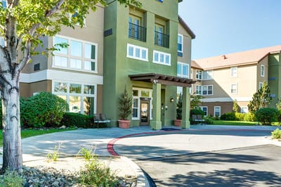 Exterior view of the assisted living facility entrance