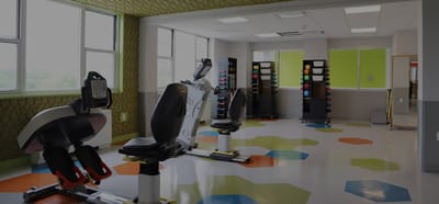 Interior view of a fitness area with exercise equipment
