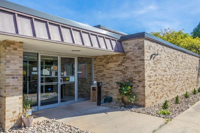Entrance of Plattsburgh Rehabilitation and Nursing Center
