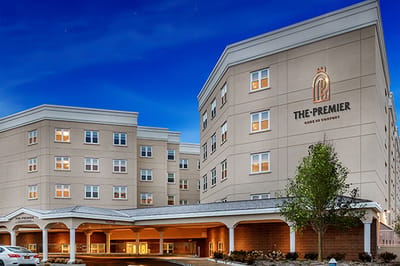 Exterior view of The Premier Rehabilitation & Nursing Center building