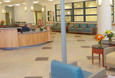 Interior view of a welcoming lobby area