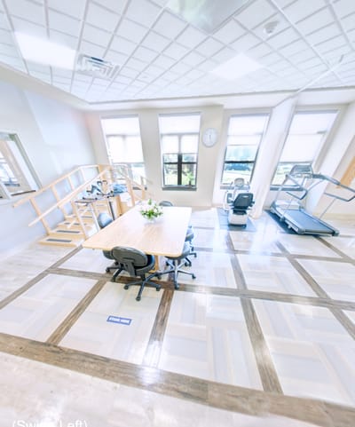 Interior view of a rehabilitation and therapy room