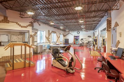 Interior view of a rehabilitation therapy room