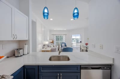 Bright and modern interior view of a communal space