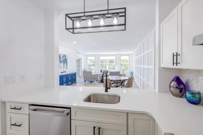 Bright common area with modern furnishings and natural light
