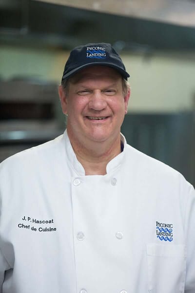 Chef de Cuisine in kitchen at Peconic Landing