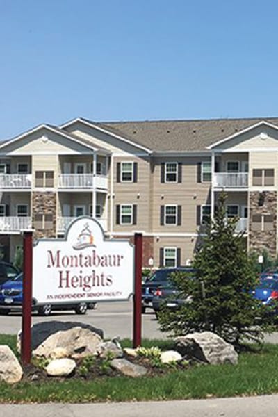 Exterior view of Montabaur Heights senior facility